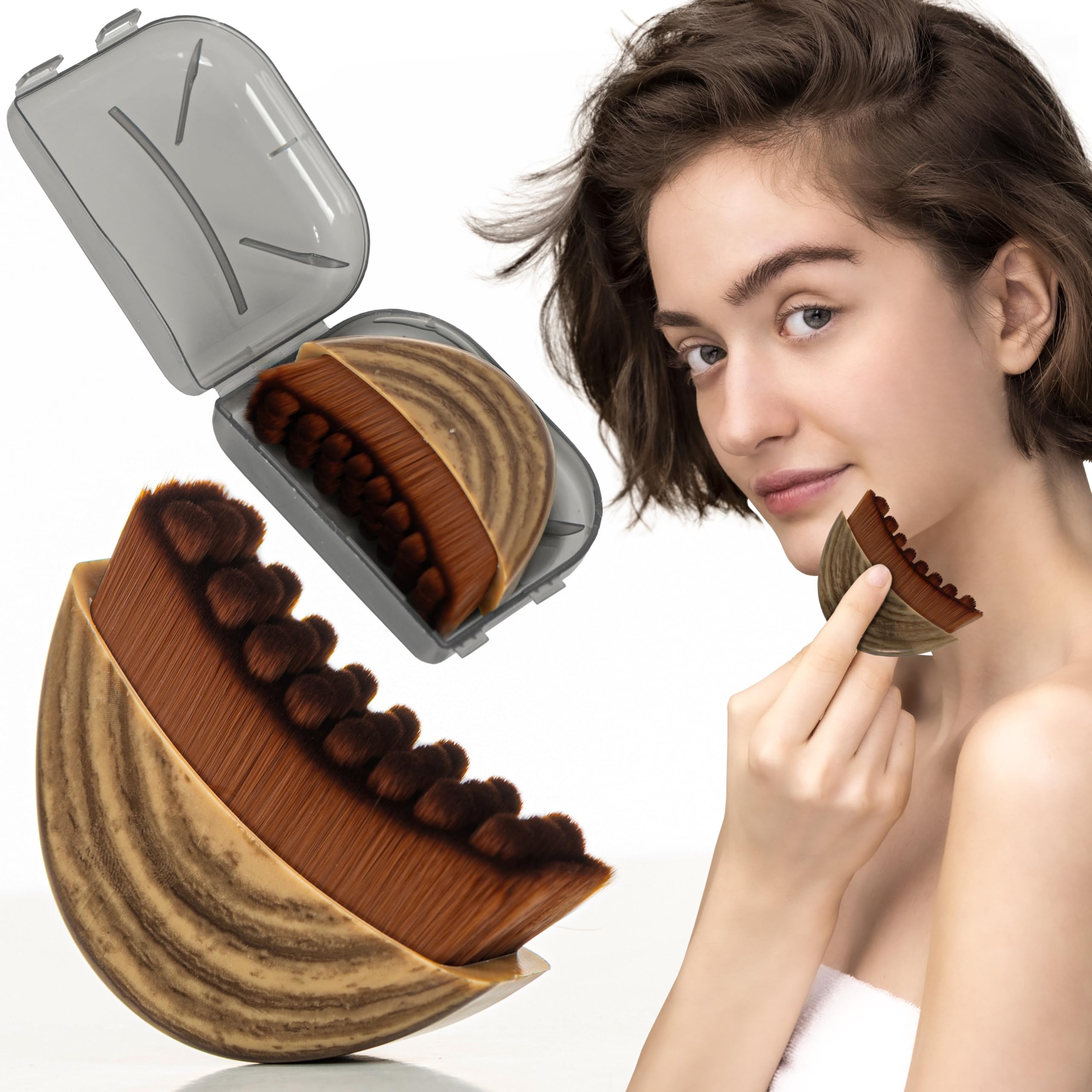 Cepillo facial Granatan con cerdas de nylon suaves para exfoliar suavemente la piel.