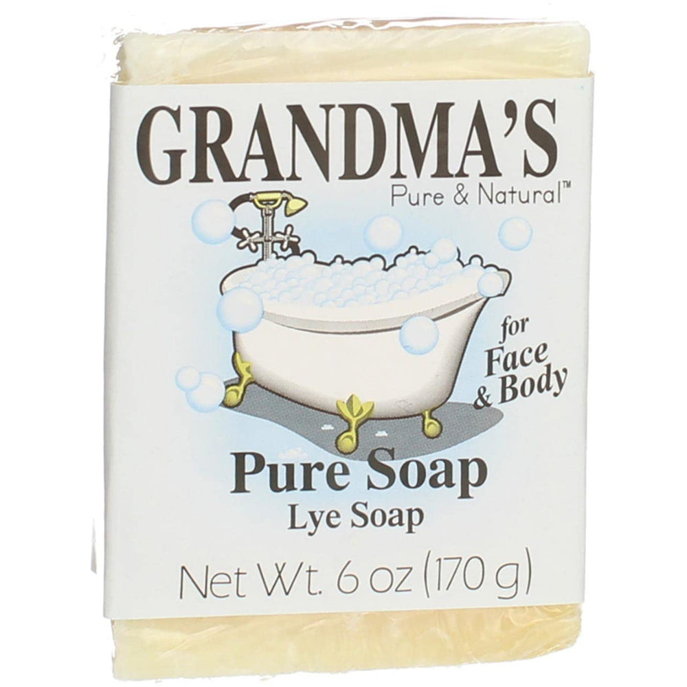GRANDMA'S PURE & NATURAL jabon lejía, uso facial suave para piel sensible