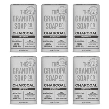 The Grandpa Soap Company Barra de carbón activado para limpieza profunda de poros.