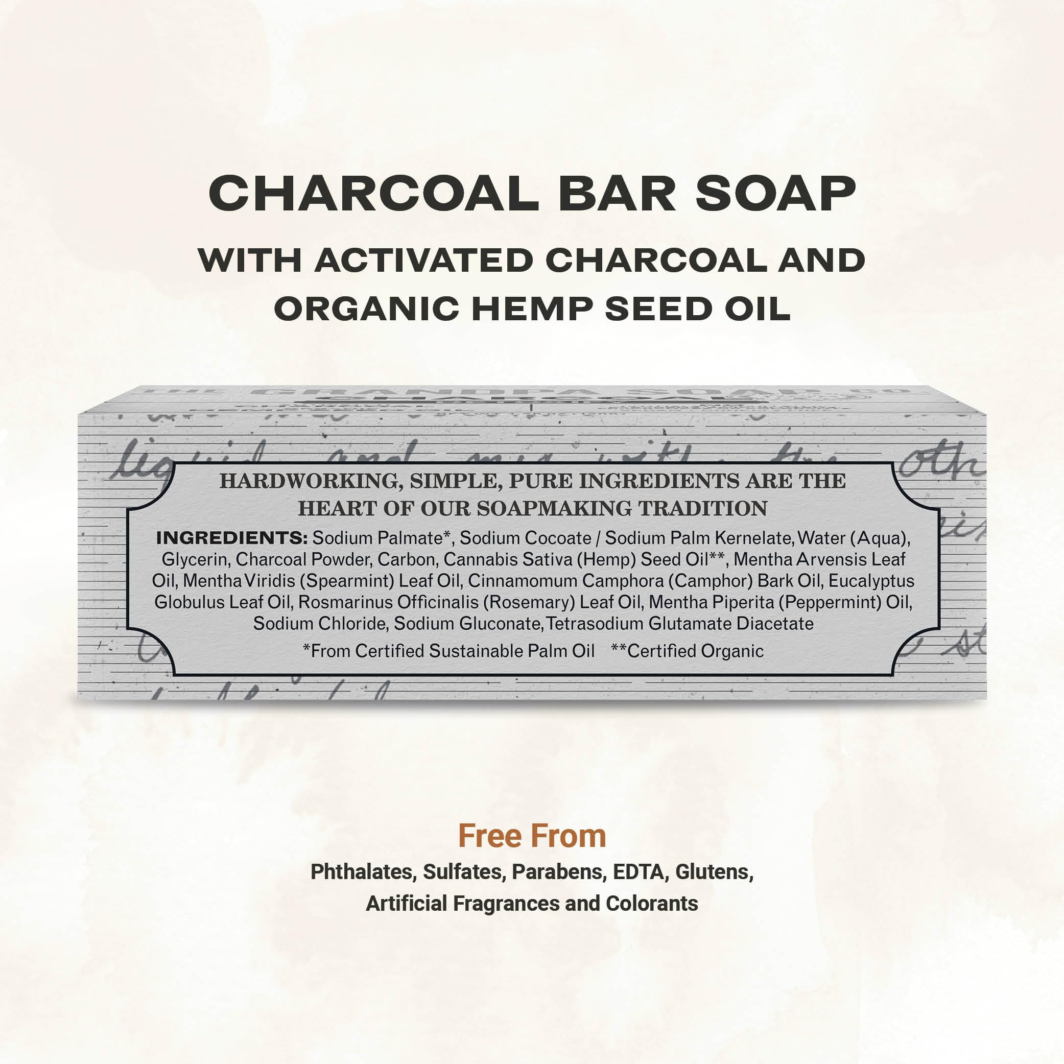 The Grandpa Soap Company Barra con semilla de cáñamo para nutrir la piel.