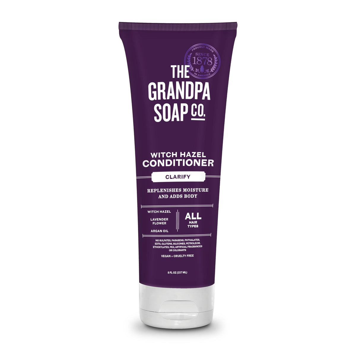 The Grandpa Soap Company acondicionador hamamelis clarificante en botella, cabello suave y limpio.