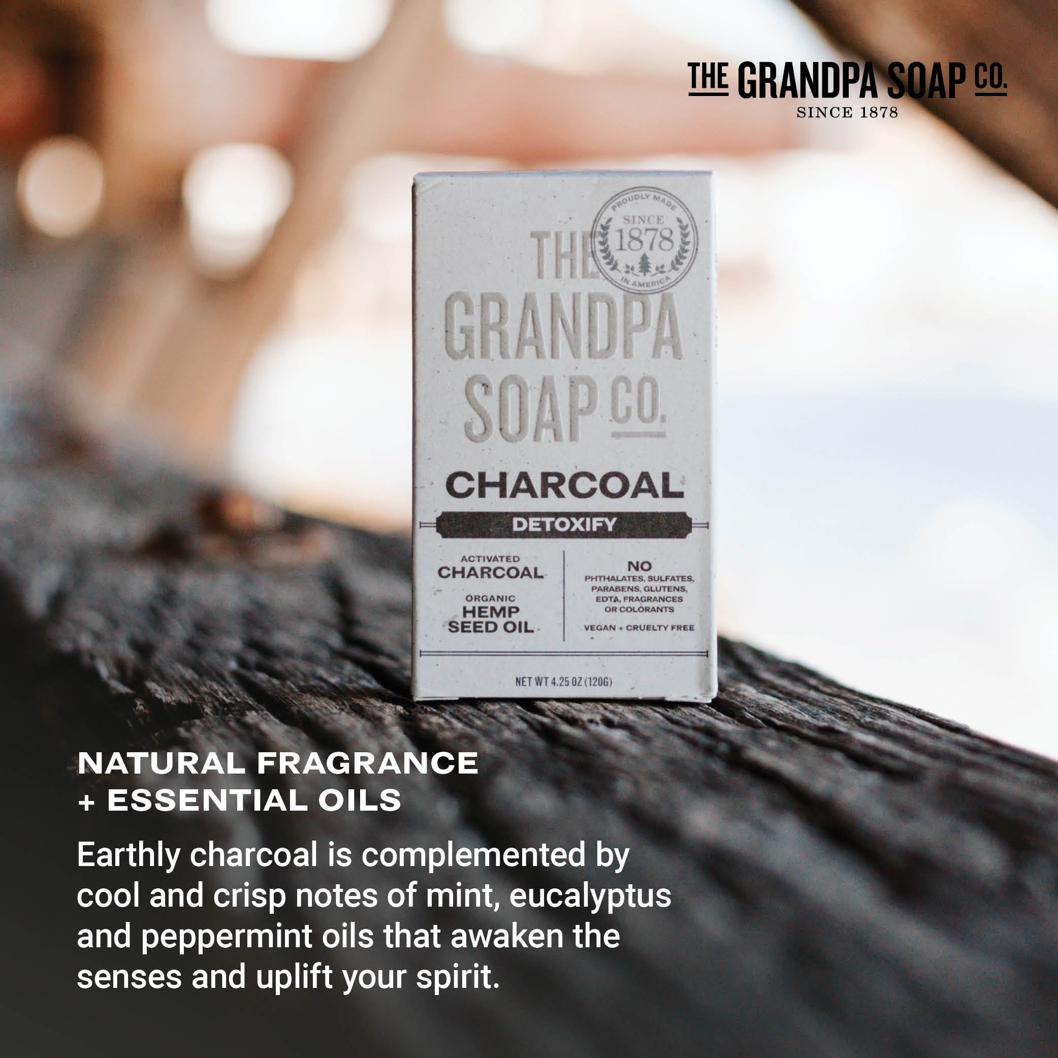 The Grandpa Soap Company Empaque sostenible para consumo responsable.