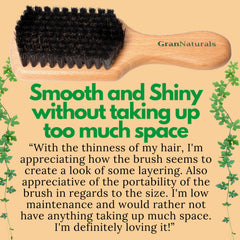 GranNaturals cepillo estilo peinado hacia atrás para look liso