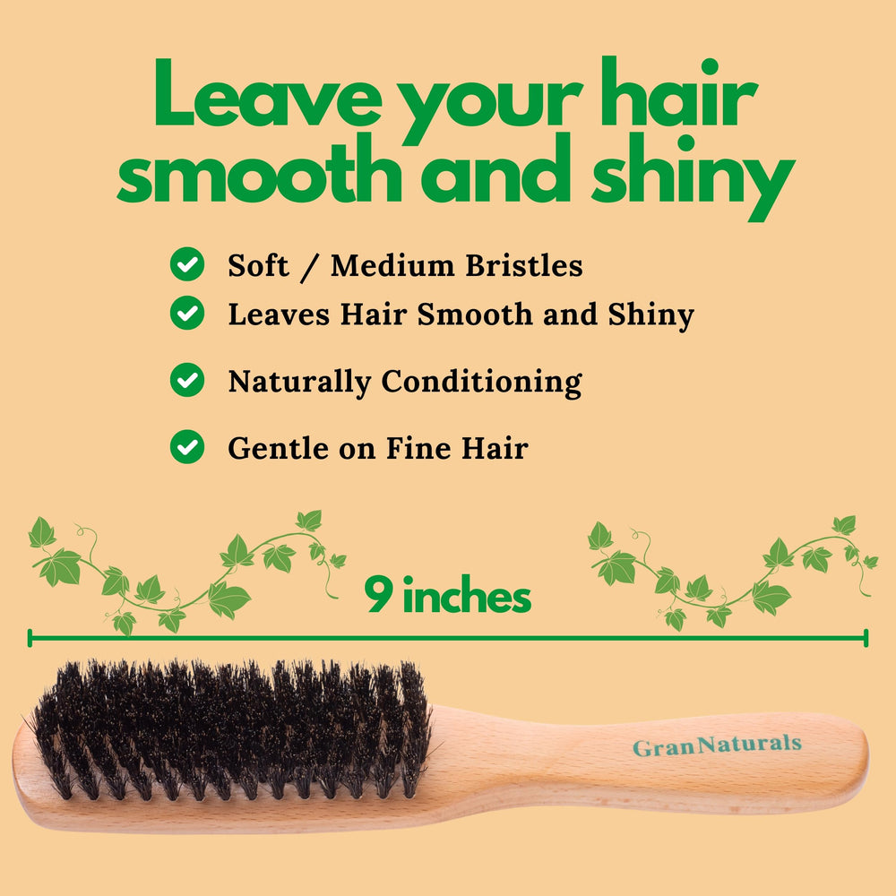 GranNaturals Cepillo peinado estilo liso deja cabello suave y pulido