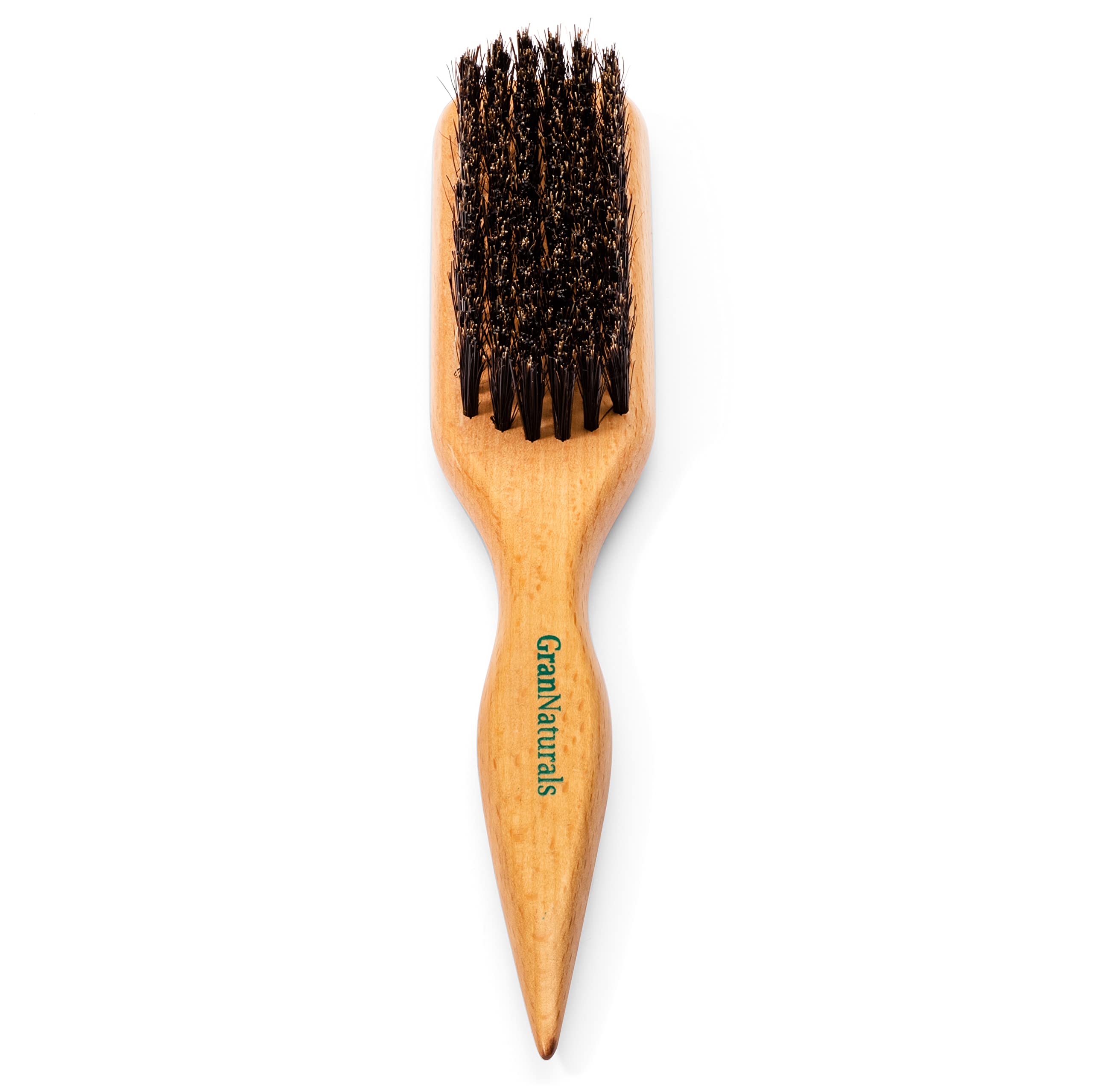 GranNaturals cerdas de jabalí para peinado hacia atrás, suaviza el cabello y crea un acabado pulido.