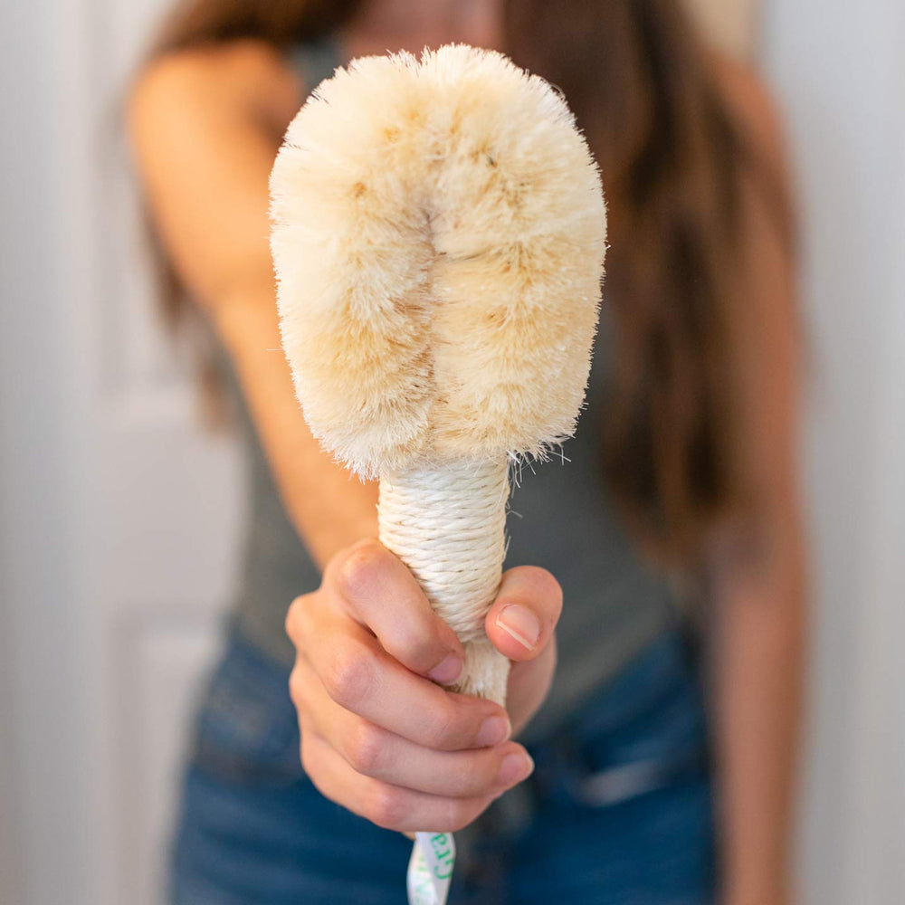 GranNaturals cepillo en seco ofrece masaje relajante durante el baño