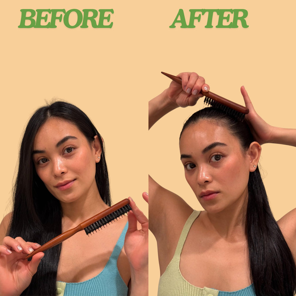 GranNaturals punta cola de rata para partición precisa del cabello.