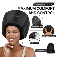 Granteva Capucha difusora integrada para secado uniforme y ergonómico.