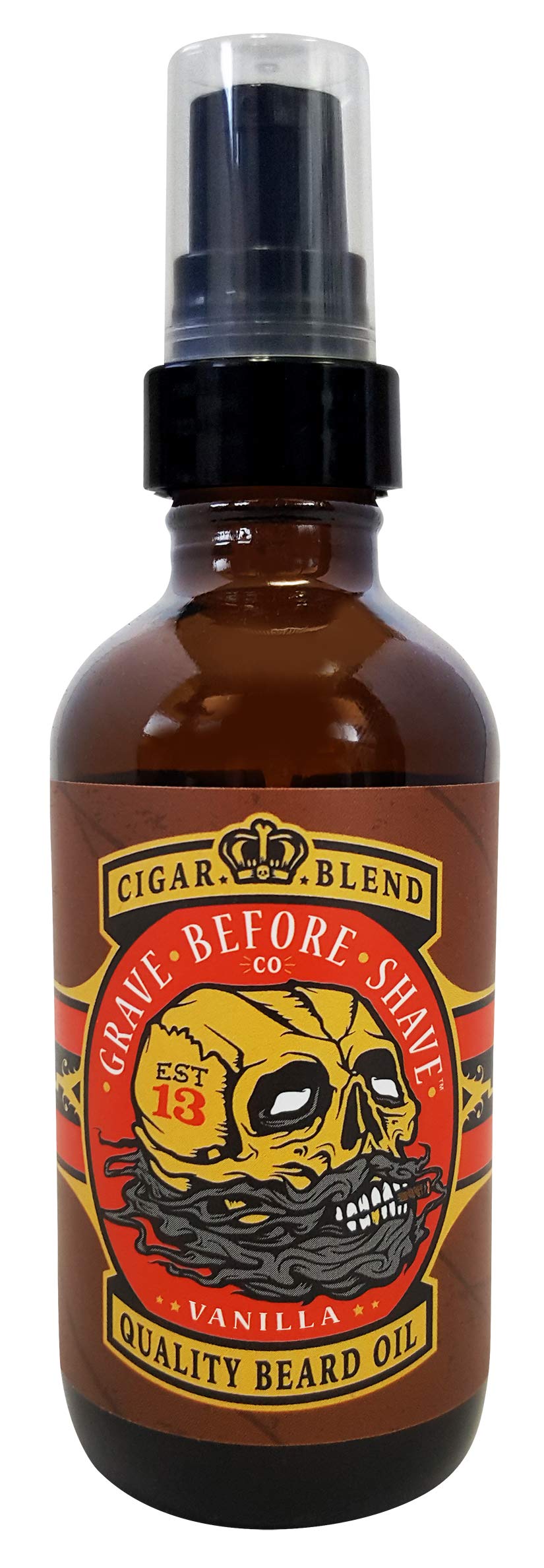 Grave Before Shave Aceite para barba, botella de 120 ml, aroma a cigarro con vainilla.