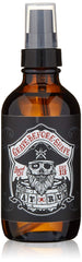 Grave Before Shave Bay Rum beard oil bottle shows Bay Rum scent with coconut after notes.