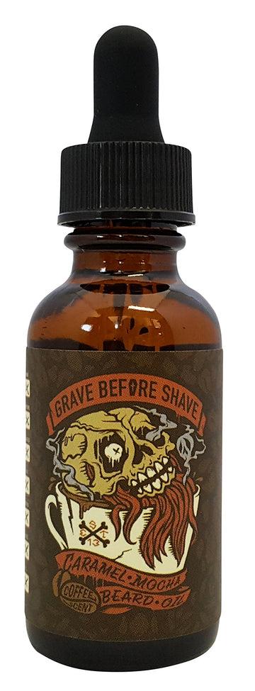 Grave Before Shave Etiqueta de ingredientes naturales, diseño claro para el día a día.