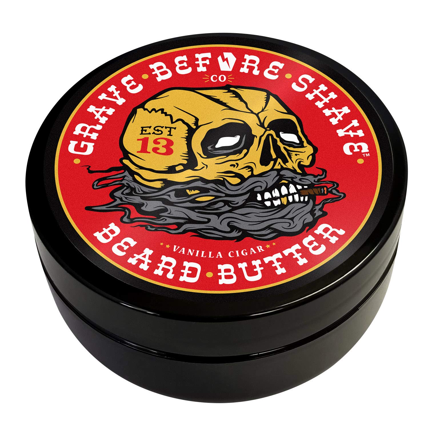 Aroma tabaco con vainilla de Grave Before Shave para barba.