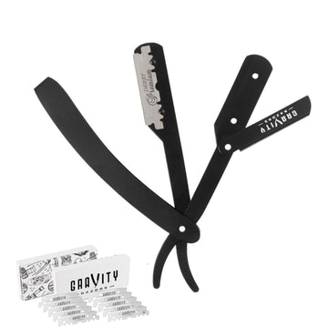 GRAVITY RAZORS navaja profesional recta con exposición mínima de 0,5 mm para mayor control