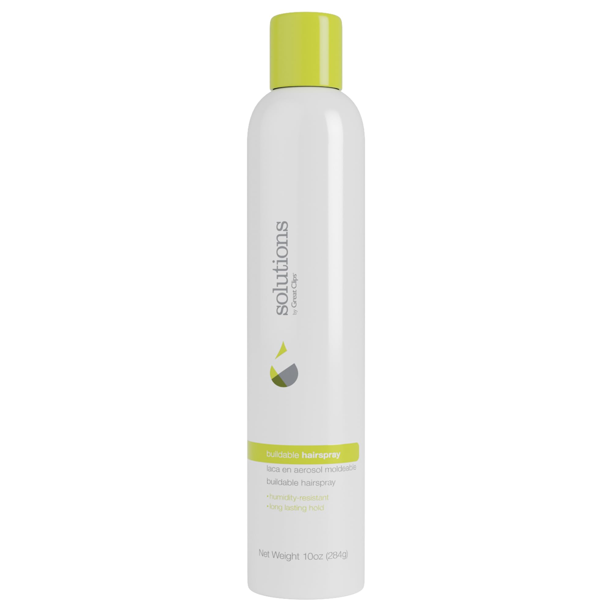 GREAT CLIPS Solutions Buildable Hairspray: lata de 10 onzas para fijación duradera