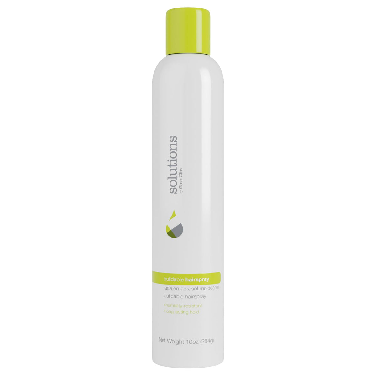 GREAT CLIPS Solutions Buildable Hairspray: lata de 10 onzas para fijación duradera
