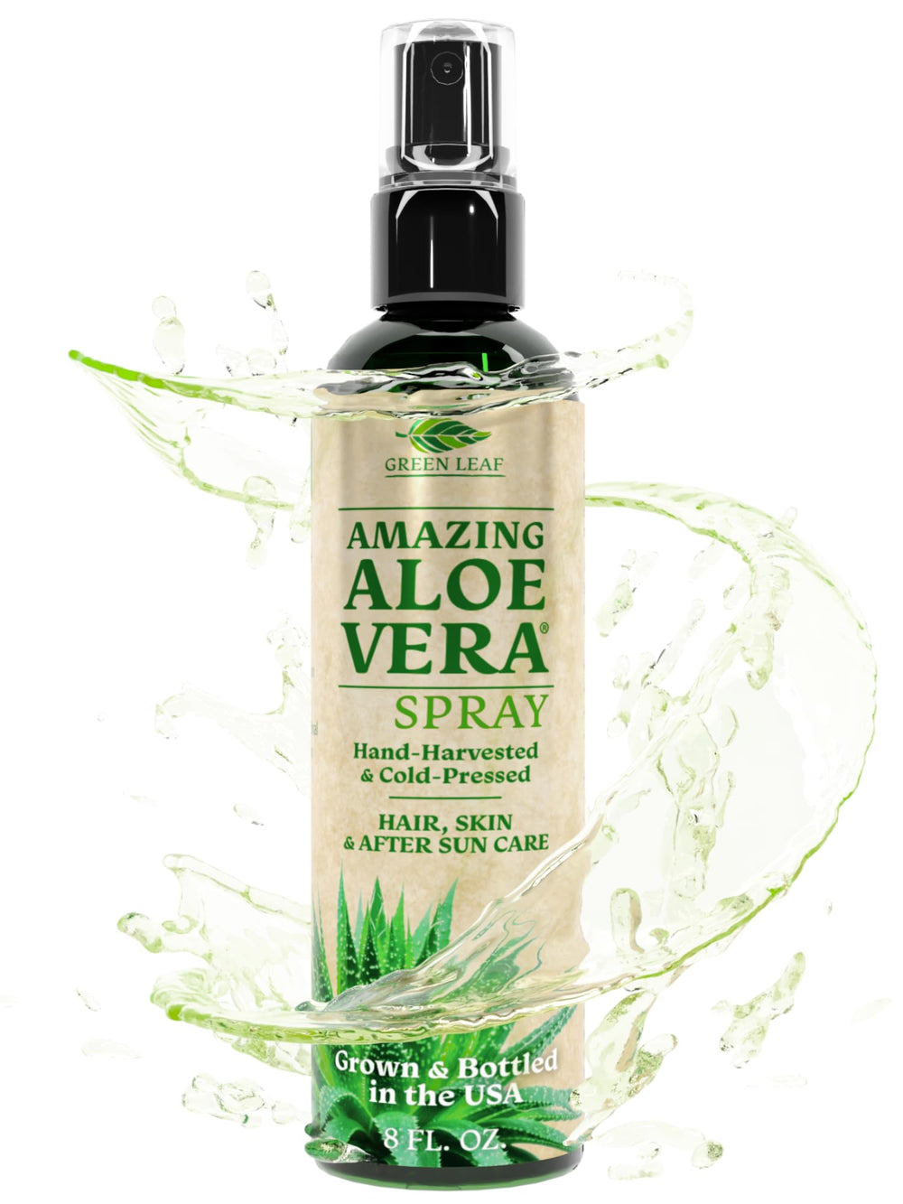 Green Leaf Naturals Aloe Vera Spray: botella de 8 onzas para uso diario