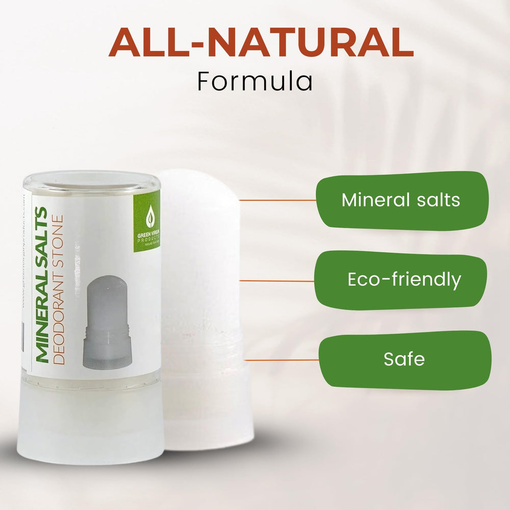 Desodorante piedra para piel sensible sin irritación de Green Virgin Products