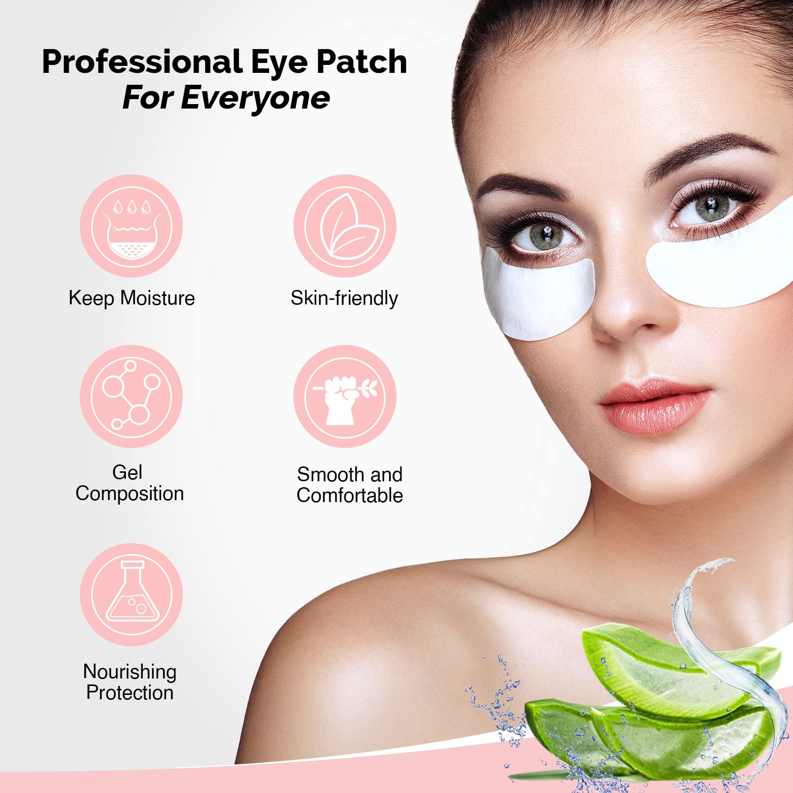 GreenLife parches hidrogel para ojos, fórmula hidratante para sesiones prolongadas.
