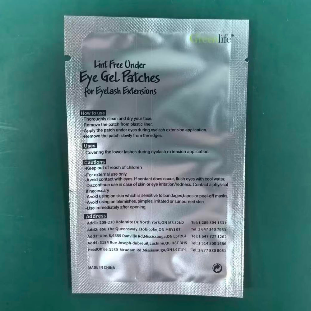 Parche gel ocular GreenLife en empaque esterilizado para uso profesional