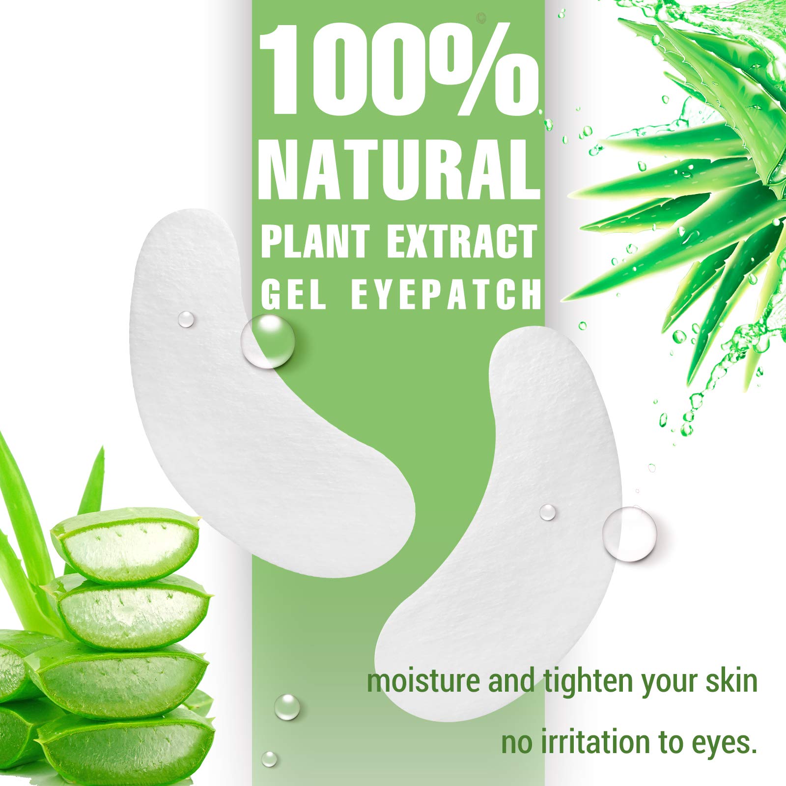 GreenLife patch hydrogel extension cils, maintien des cils inférieurs durant la pose.