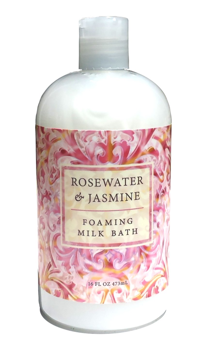 Ritual aromático de Greenwich Bay Rosewater Jasmine, baño espumoso para relajar la piel.