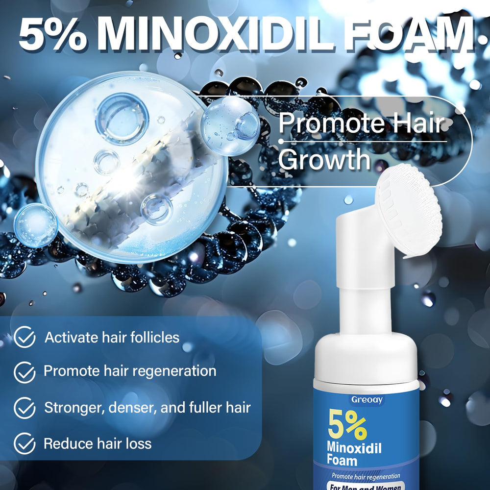 Greoay Minoxidil espuma, mejora la densidad capilar y el aspecto del cabello