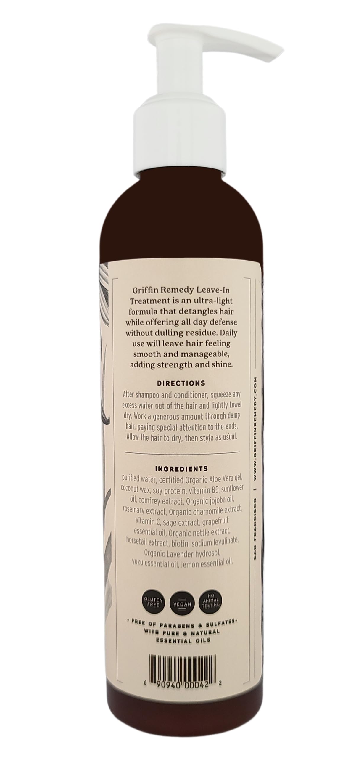 Griffin Remedy aplicación con bomba, suave y cotidiana.