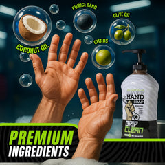 Grip Clean con cepillo de uñas de cerdas rígidas para limpieza detallada.