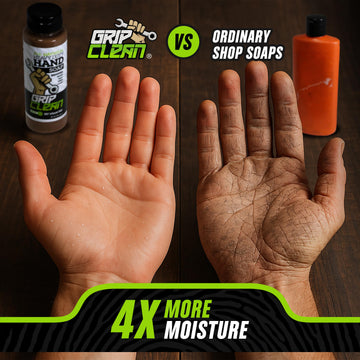 Grip Clean fórmula concentrada de doble potencia para mayor rendimiento.