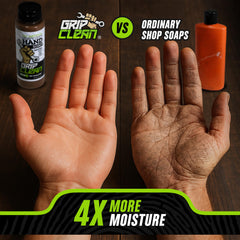Grip Clean fórmula concentrada de doble potencia para mayor rendimiento.