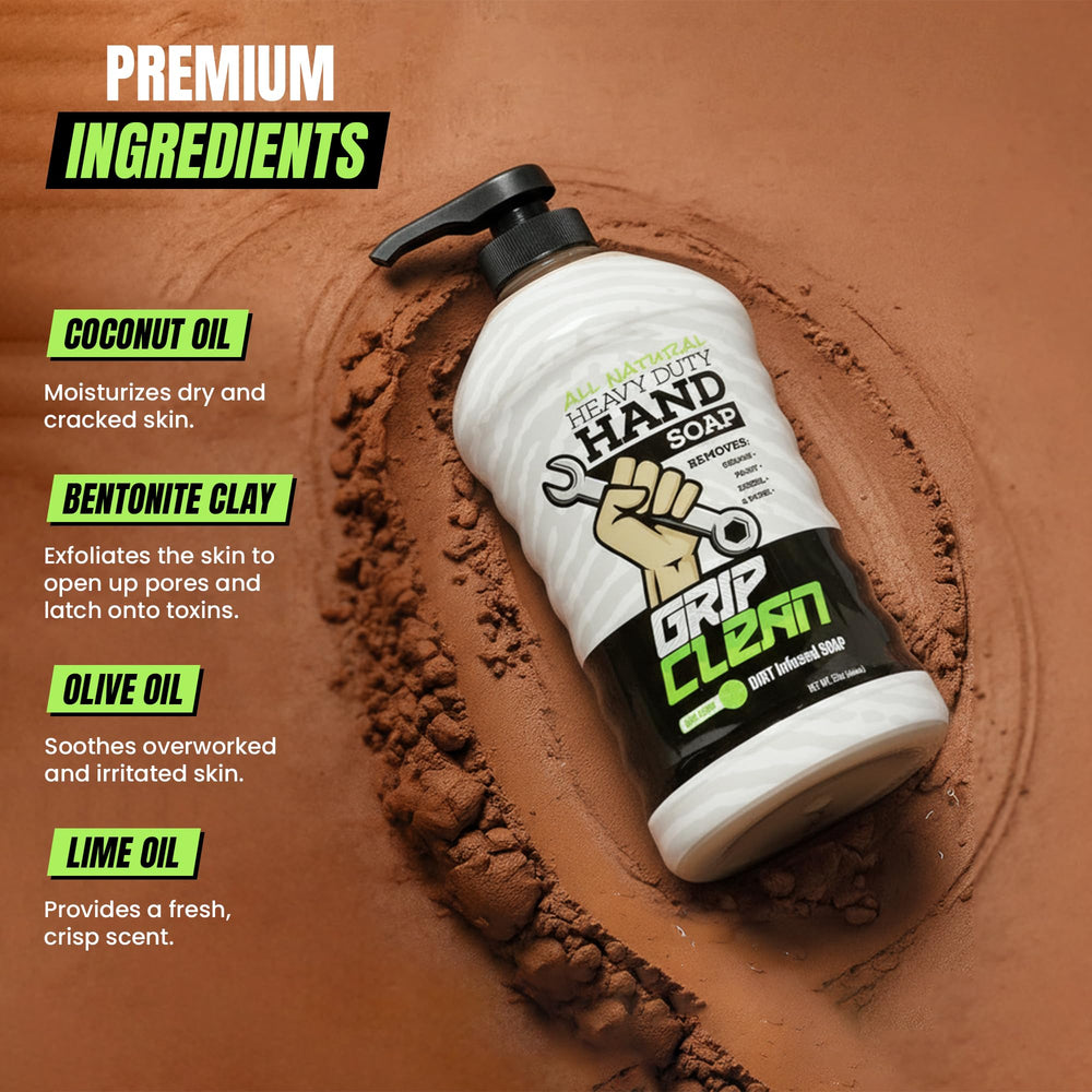 Grip Clean: textura de pumita natural que elimina grasa