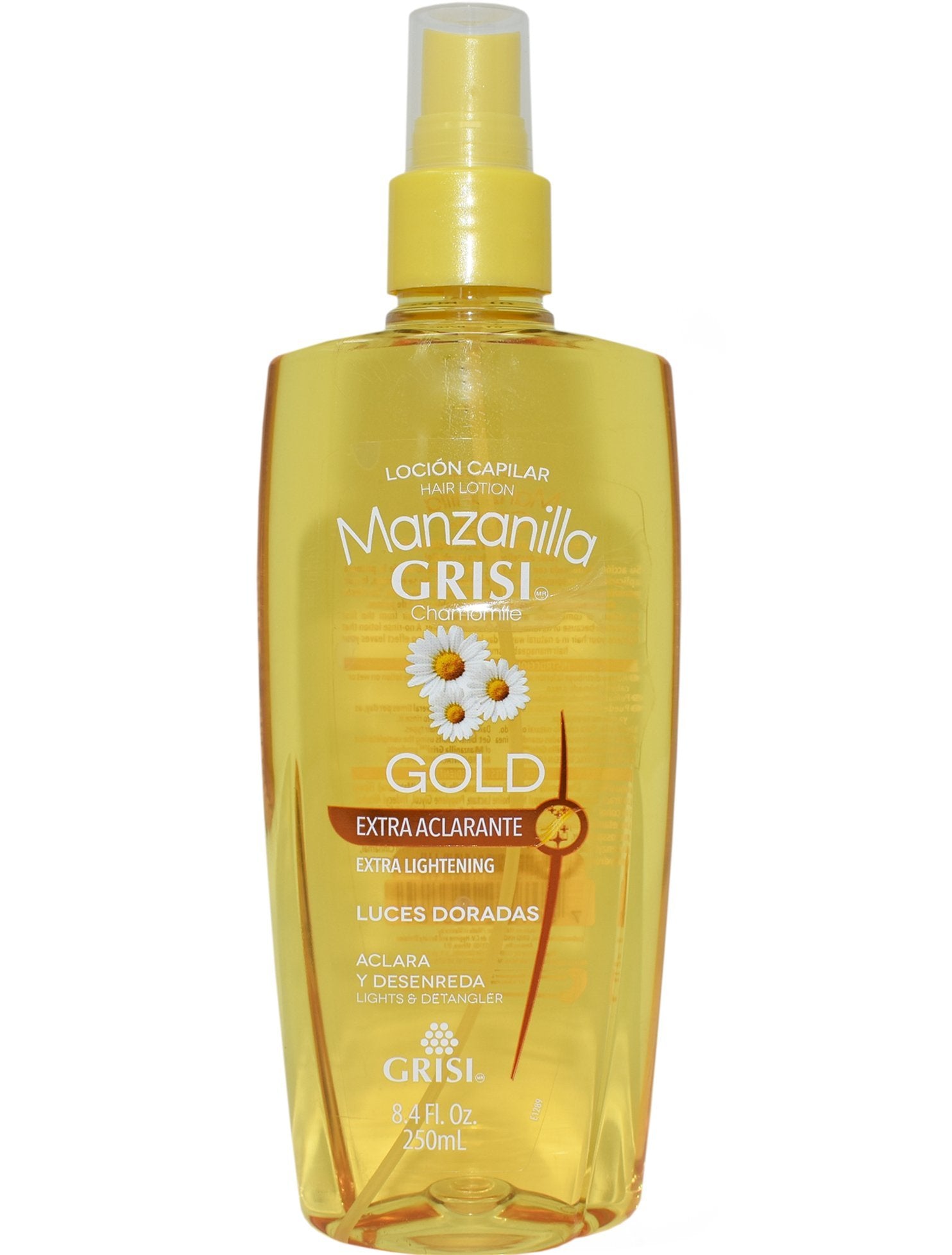 Grisi Manzanilla Gold, botella de aclarador para cabello, desenreda y aclara sin enjuague