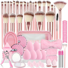 Grnheat set de pinceles 73 piezas, visual frontal, para maquillaje profesional.