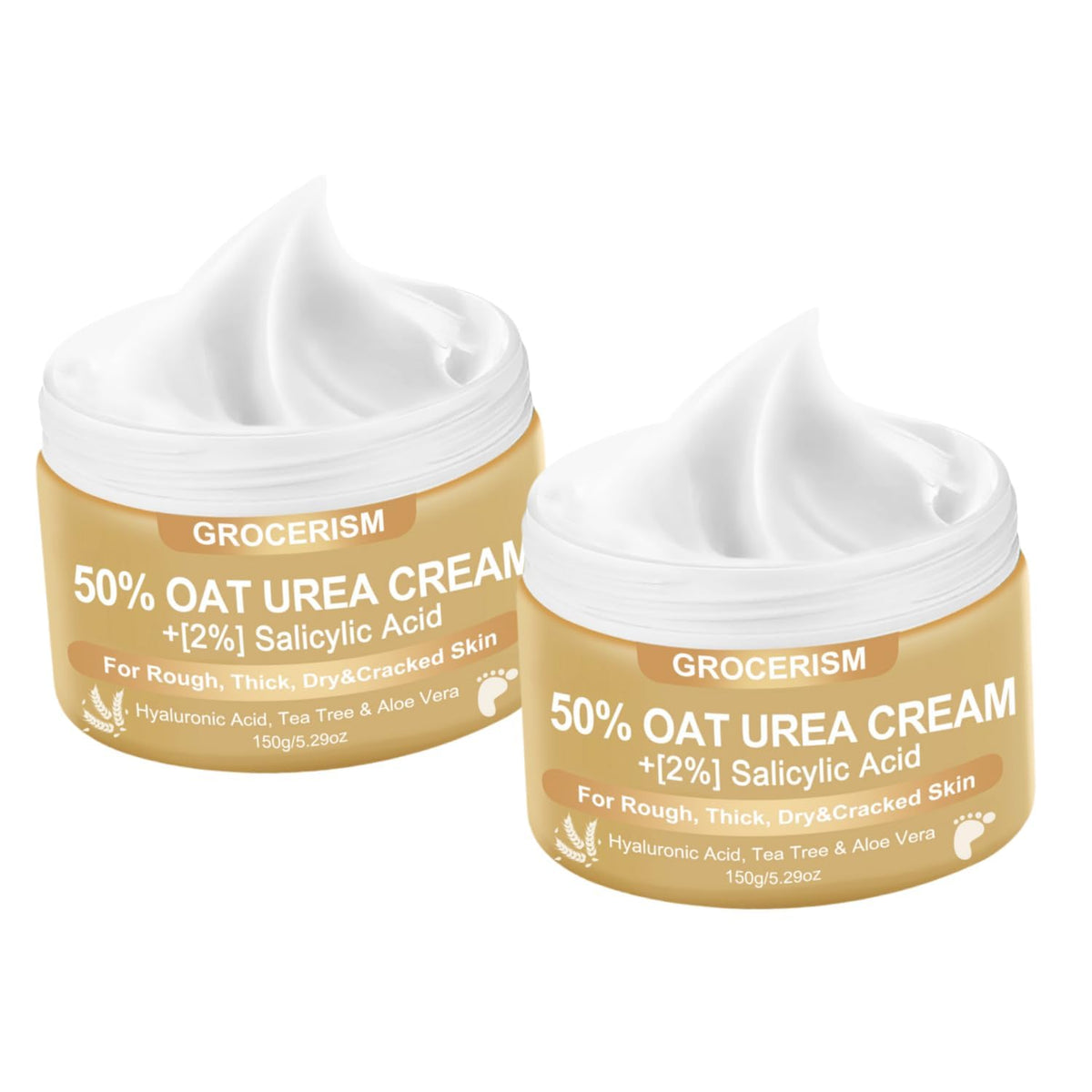 Grocerism Crema Urea 50% frente; piel suave e hidratada para uso diario