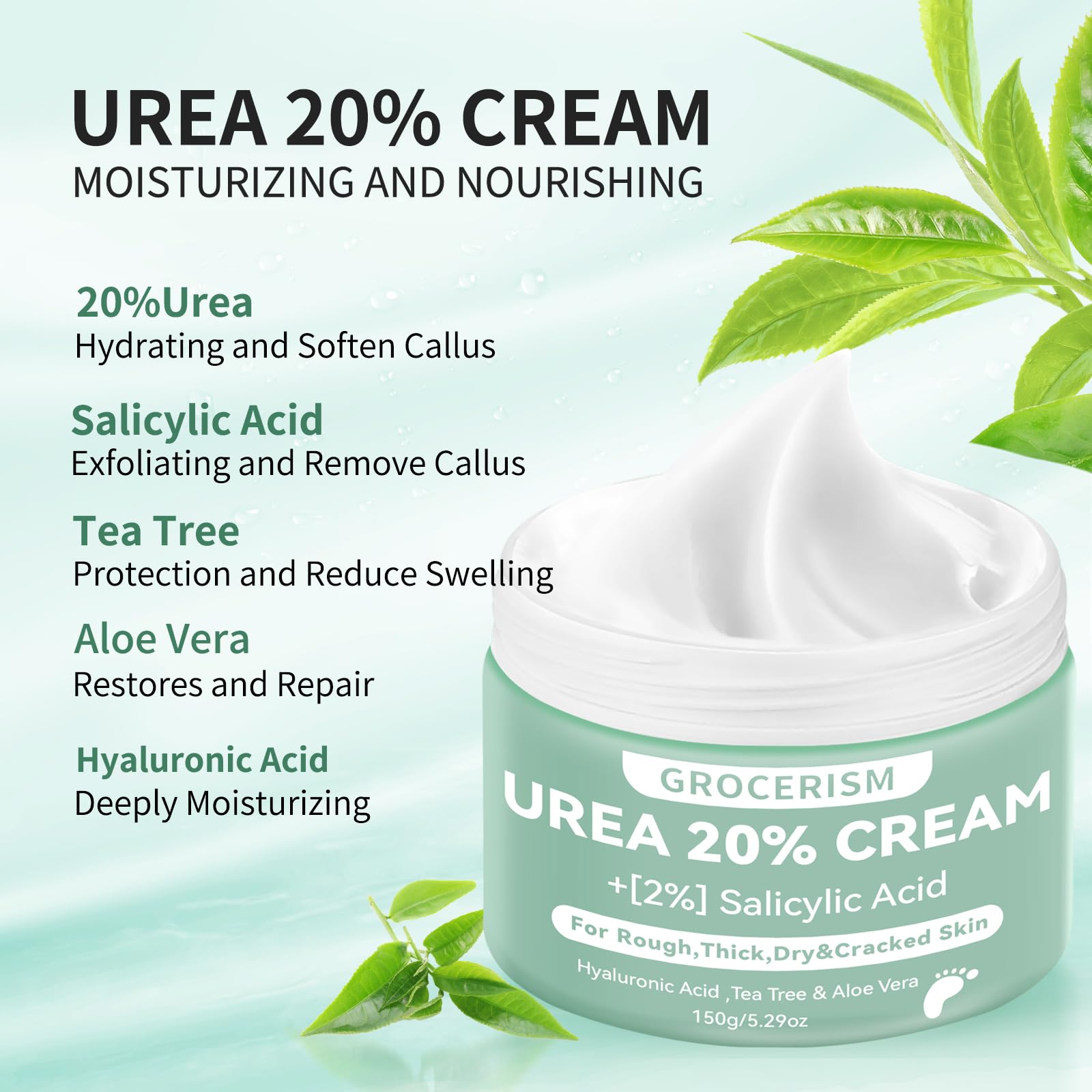 Grocerism Tea Tree and Aloe Vera soothe the skin while supporting its balance.