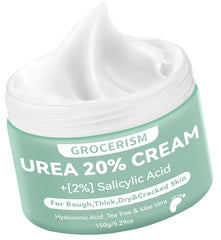 Grocerism Urea Cream 20% for Feet nourishes and softens dry skin.