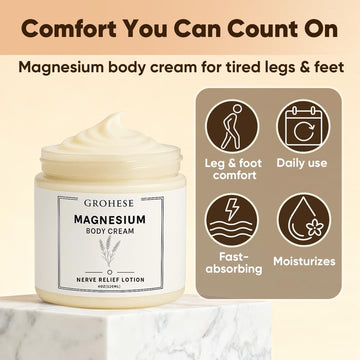GROHESE Crema de neuropatía, masaje en la piel, alivio suave para áreas cansadas.