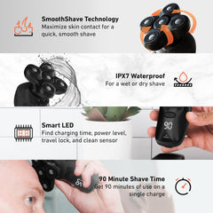 Groomie BaldiePro: tecnología SmoothShave para mayor contacto con la piel.