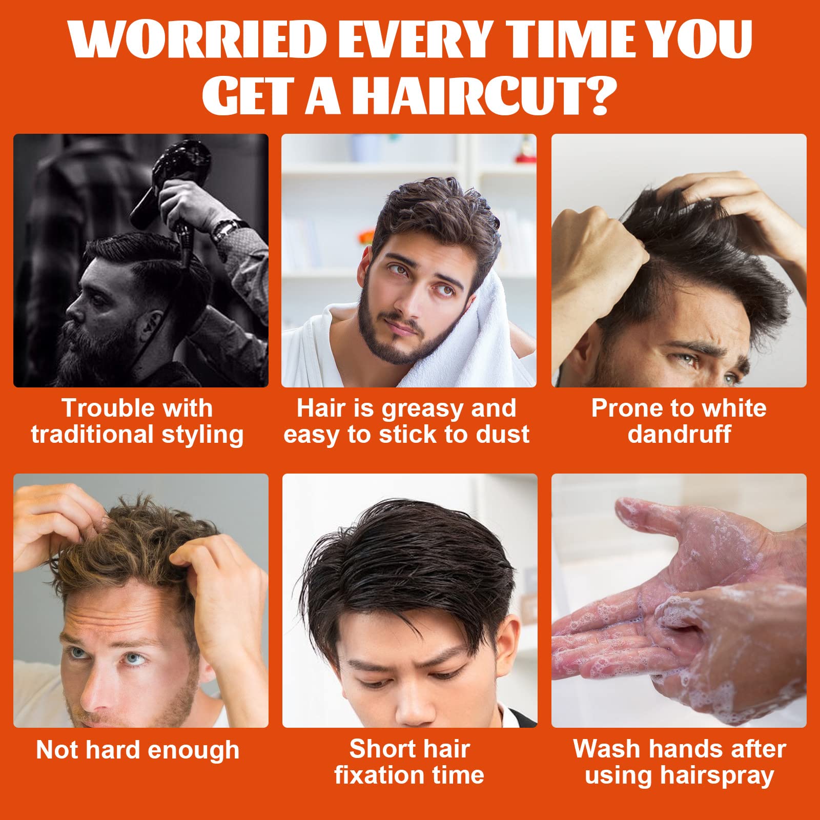Grospe 2in1 hair styling gel wax with comb ready for easy application and quick styling.