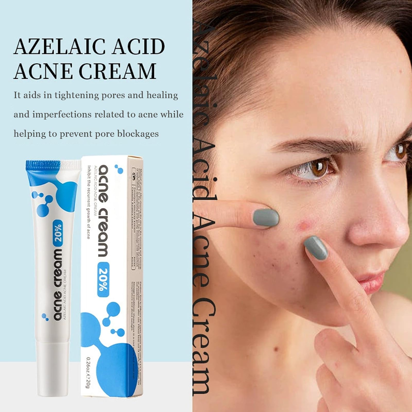 Aplicación en rostro con Grospe azelaico 20% para brotes.