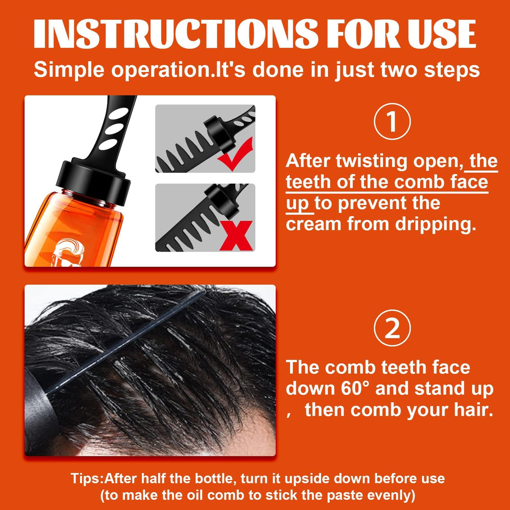 Grospe daily-use hair styling with built-in comb supports mess-free grooming.