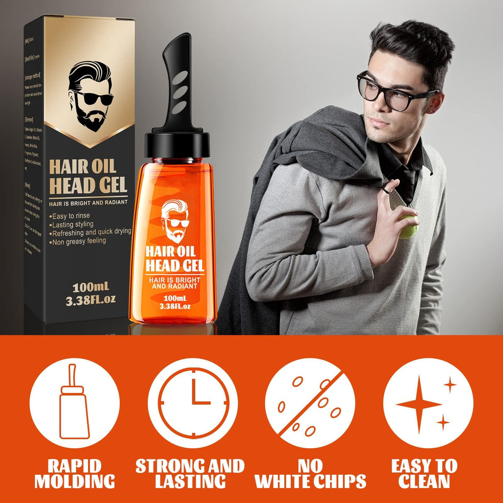 Grospe man styling with 2in1 gel for volume and definition on the go.