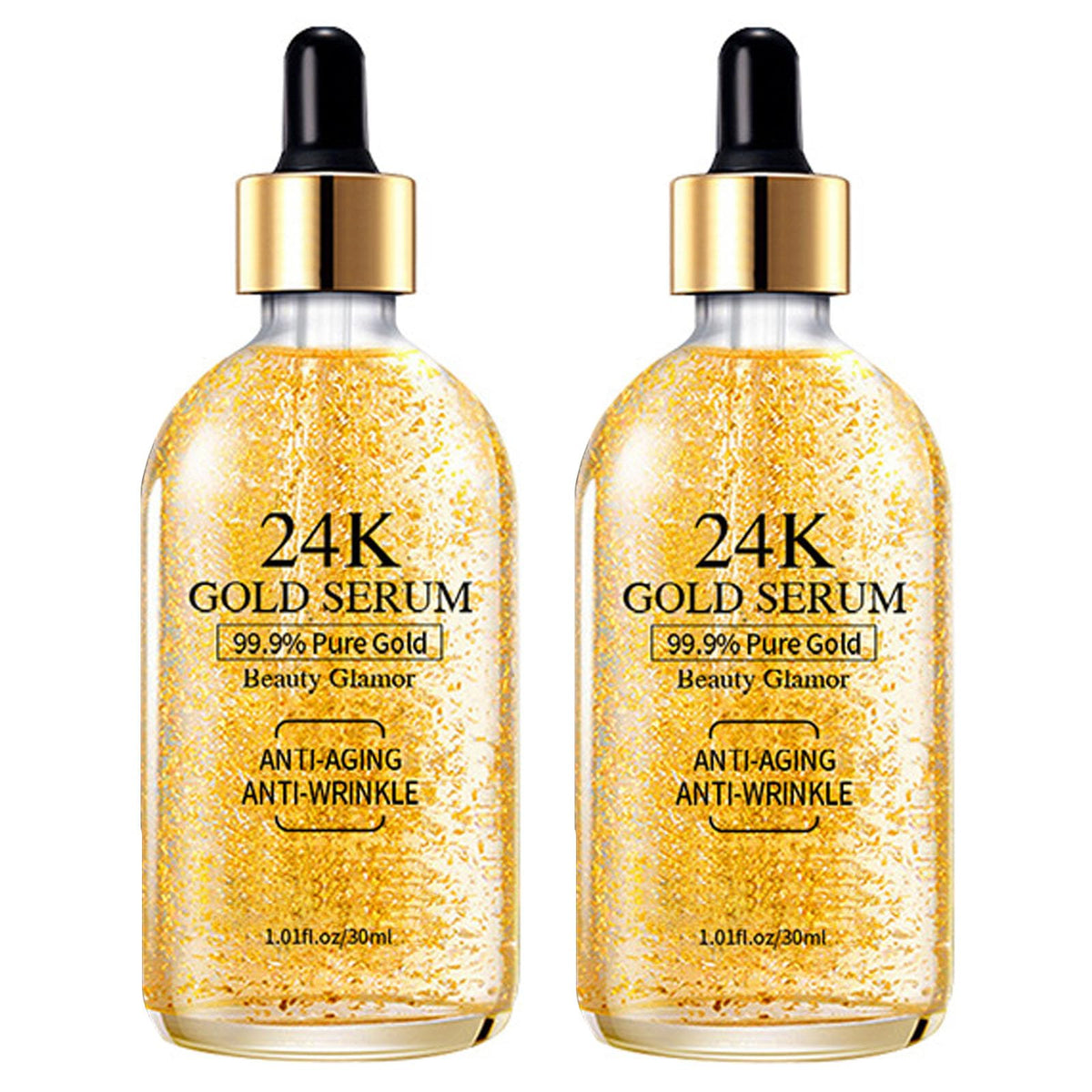 Grospe suero de oro 24K: botella elegante para aplicación suave.