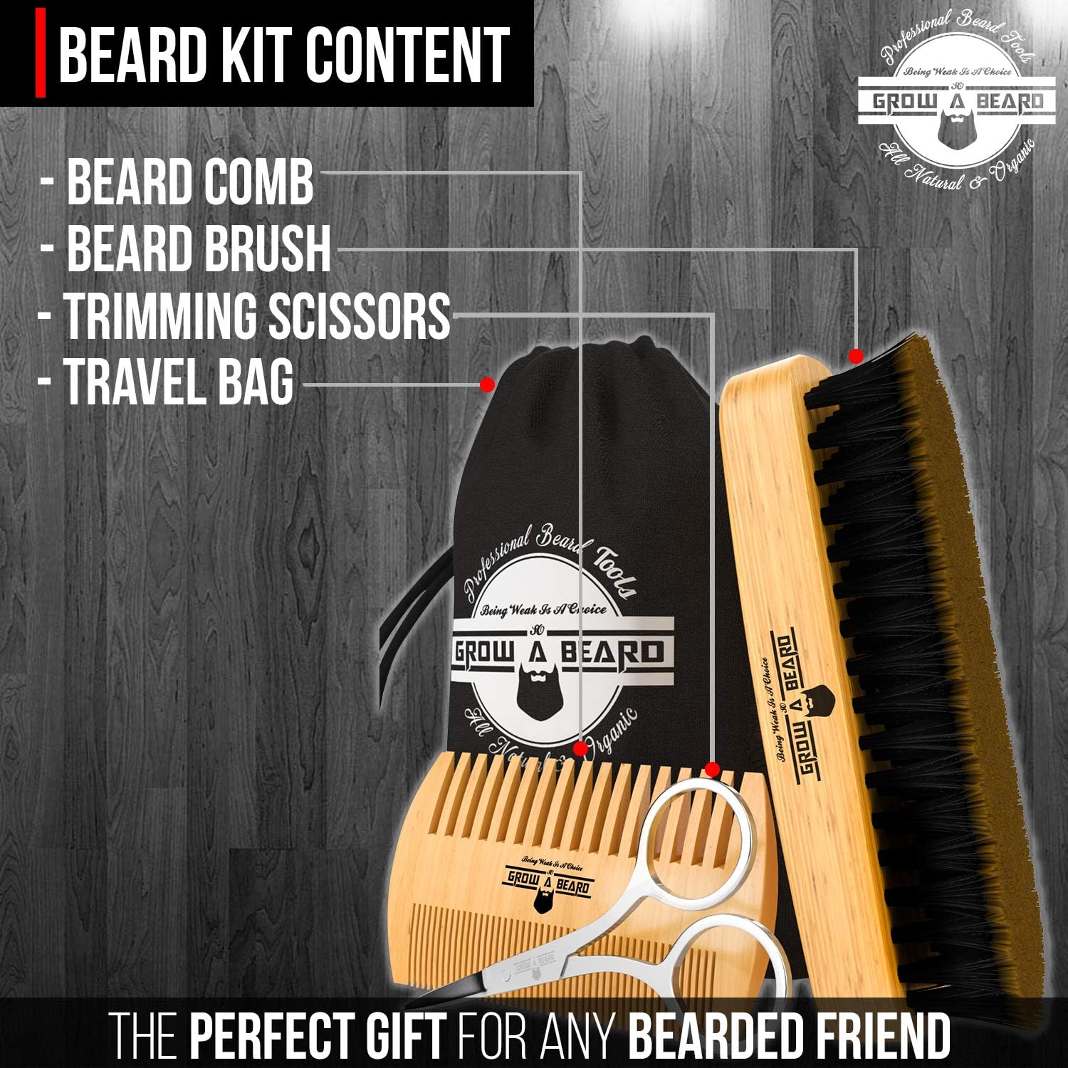 Grow Alpha Beard bolsa de viaje para cuidado en movimiento