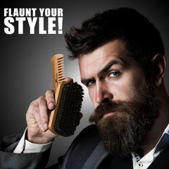Grow Alpha Beard detalle de cerdas naturales de jabalí para nutrir la barba