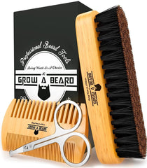 Grow Alpha Beard cepillo para barba, vista frontal, ideal para el cuidado diario