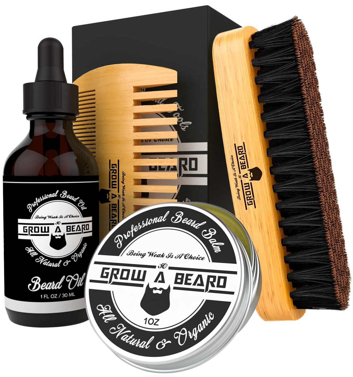 Cepillo GROW ALPHA BEARD para barba mejora brillo y distribución de aceites.