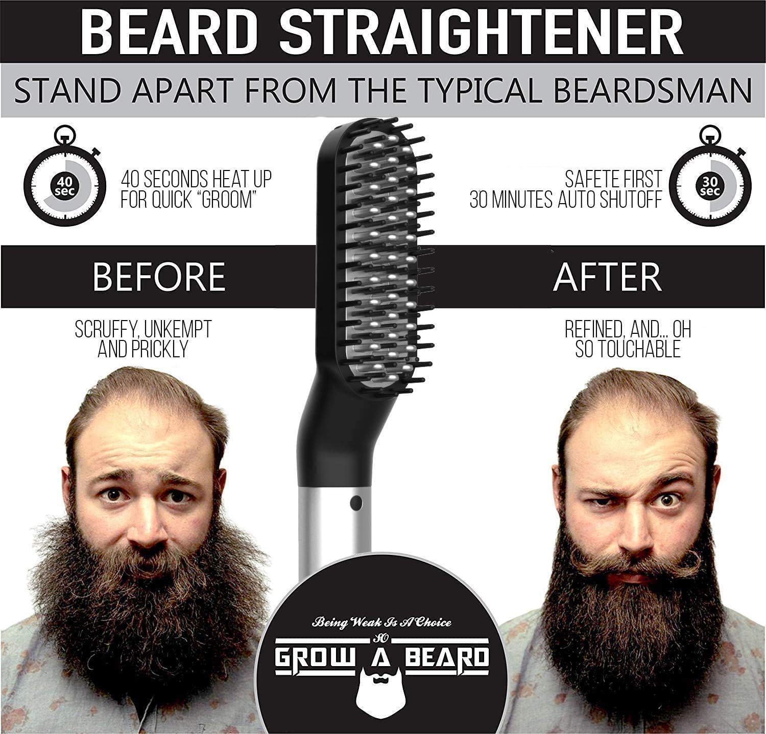 GROW ALPHA BEARD kit de accesorios para barba para peinar y definir