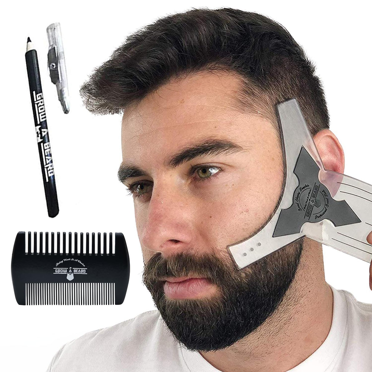 GROW ALPHA BEARD: molde-barba para definir contorno de mandíbula con precisión.