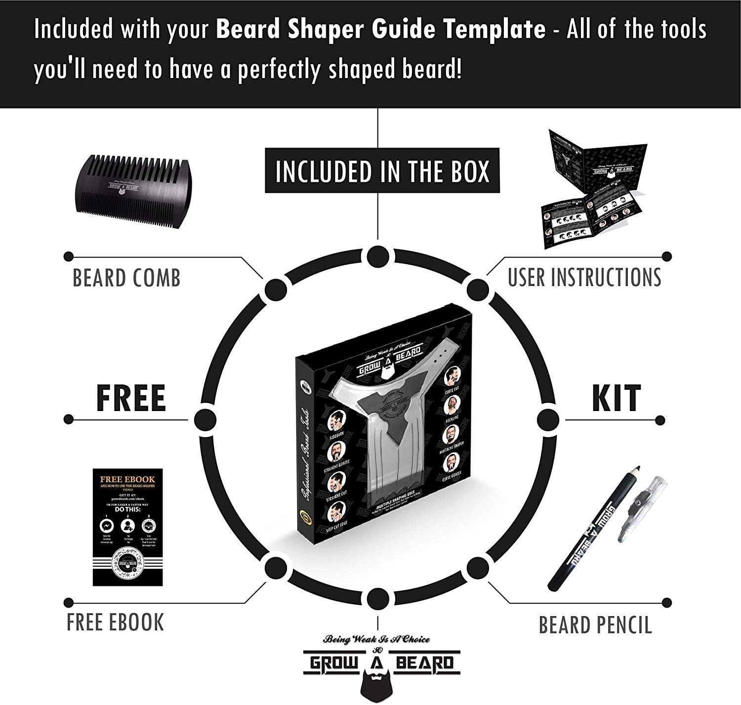 GROW ALPHA BEARD: peine-doble-accion para definir líneas con control suave.